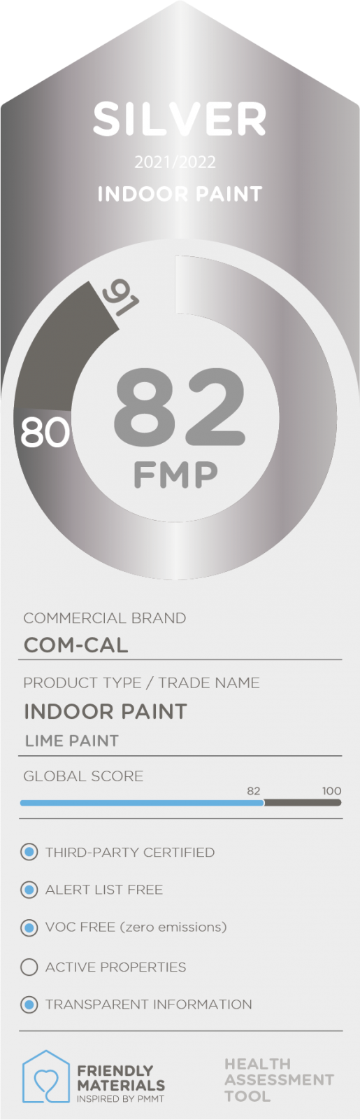 INDOOR LIME PAINT silver 82