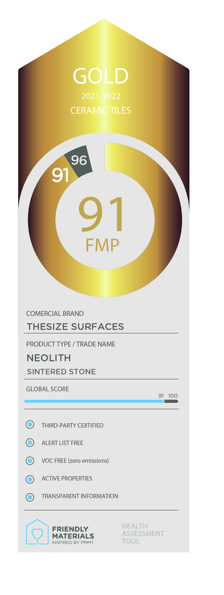 NEOLITH gold 91