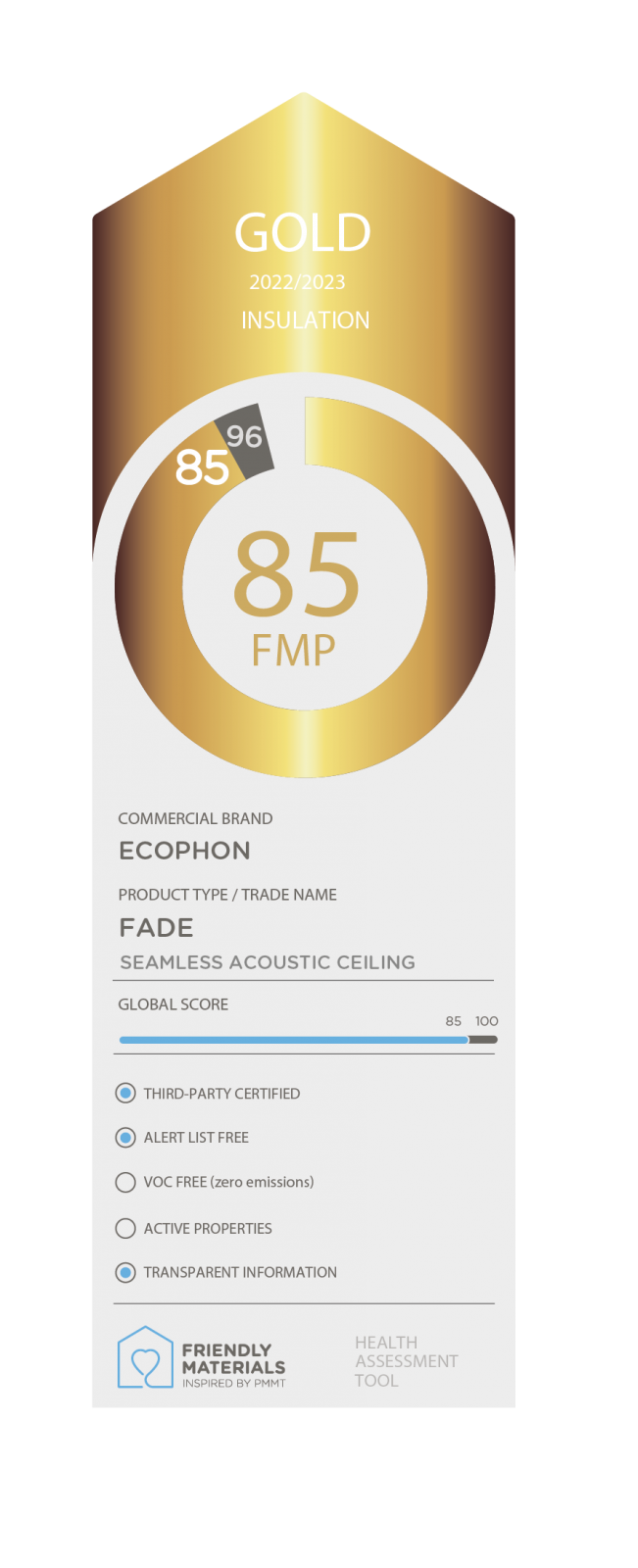 FADE ACOUSTIC CEILING gold 85