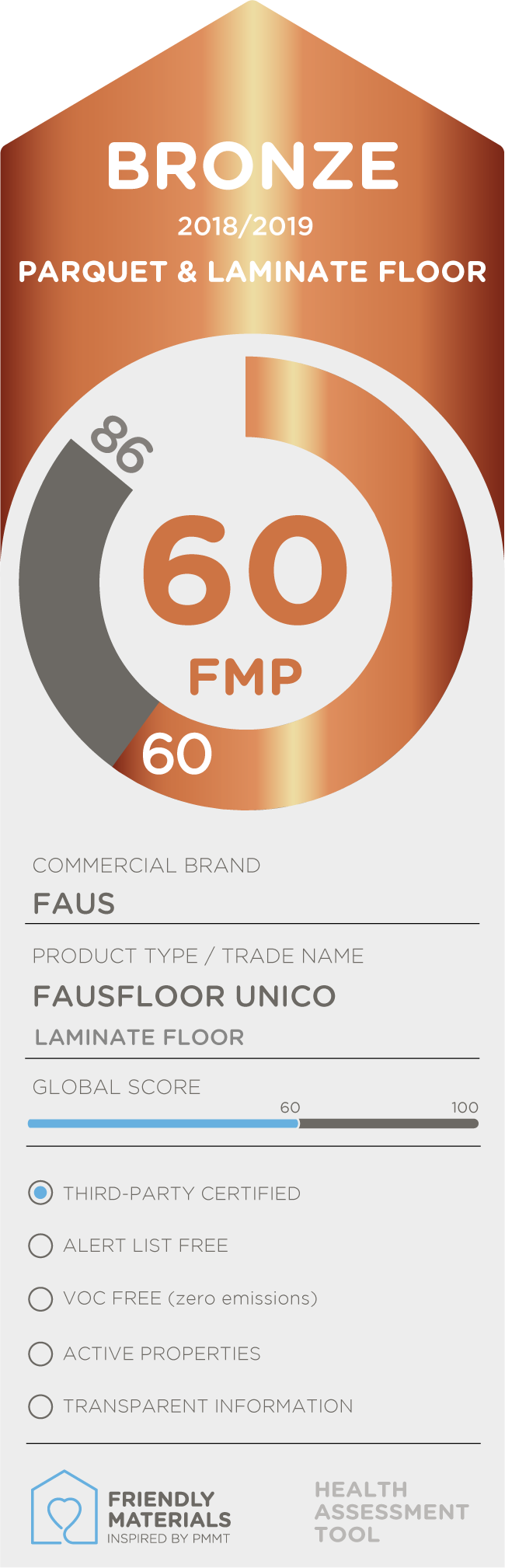 Fausfloor unico bronze 60